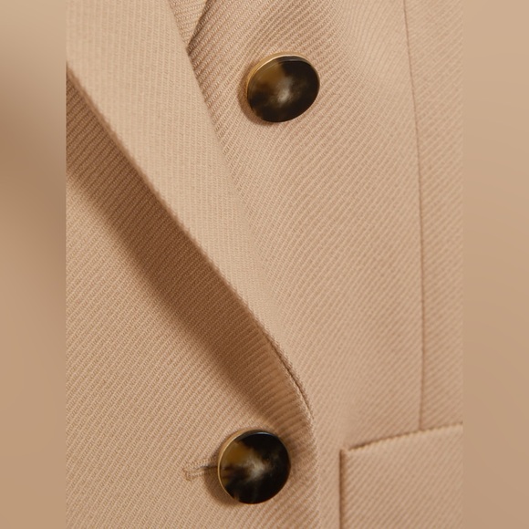 NWT $545 Reiss Double Breasted Twill Blazer in Light Camel - Picture 6 of 11